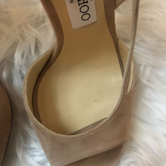 Liu 100mm Suede Ballet Pink Jimmy Choos - Picture 4 of 6